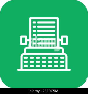 Typewriter Vector Icon Design Illustration Stock Vector
