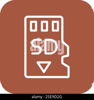 Memory card Vector Icon Design Illustration Stock Vector