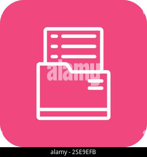 Dossier Vector Icon Design Illustration Stock Vector