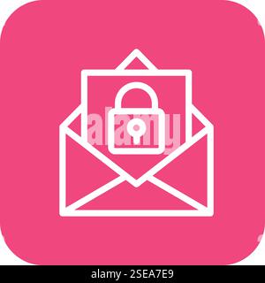 Encrypted Vector Icon Design Illustration Stock Vector