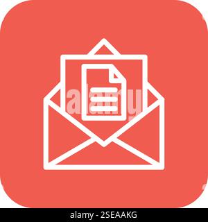 Contract Vector Icon Design Illustration Stock Vector