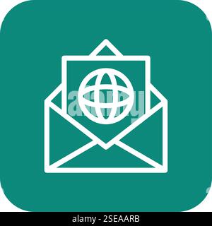 Global Communication Vector Icon Design Illustration Stock Vector