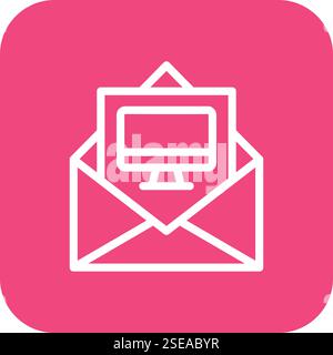 Computer Vector Icon Design Illustration Stock Vector