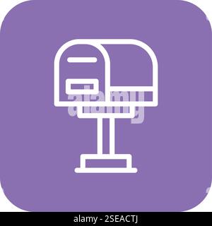 Mail Box Vector Icon Design Illustration Stock Vector