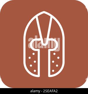 Knight helmet Vector Icon Design Illustration Stock Vector