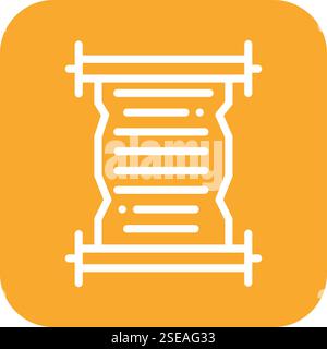 Scroll Vector Icon Design Illustration Stock Vector