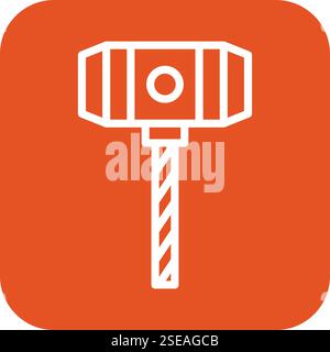 Hammer Vector Icon Design Illustration Stock Vector