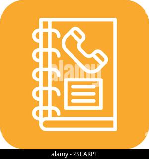 Phone Book Vector Icon Design Illustration Stock Vector