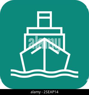 Ship Vector Icon Design Illustration Stock Vector