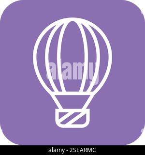 Hot air balloon Vector Icon Design Illustration Stock Vector