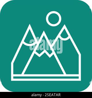 Mountain Vector Icon Design Illustration Stock Vector