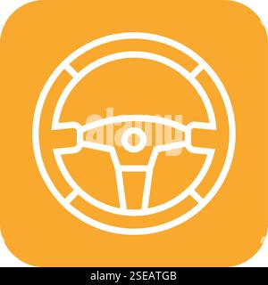 Steering wheel Vector Icon Design Illustration Stock Vector