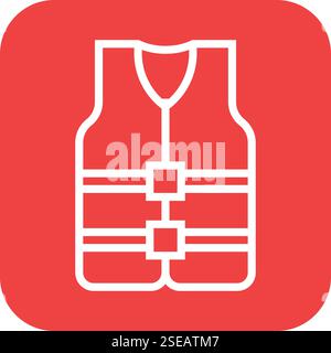 Life jacket Vector Icon Design Illustration Stock Vector