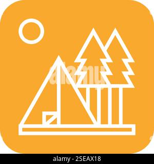 Camp Vector Icon Design Illustration Stock Vector