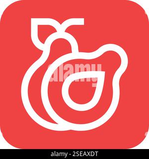 Avocado Vector Icon Design Illustration Stock Vector
