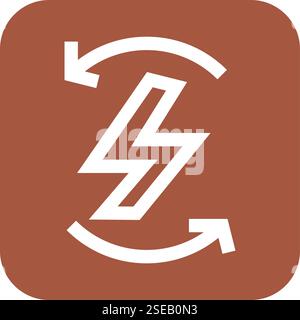 Electricity Recycling Vector Icon Design Illustration Stock Vector