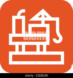 Offshore Vector Icon Design Illustration Stock Vector