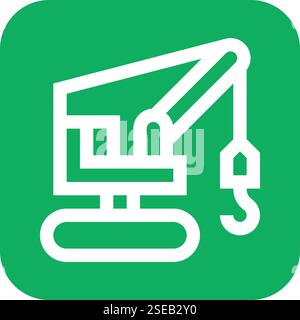 Crane Machine Vector Icon Design Illustration Stock Vector