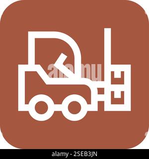 Fork Lifter Vector Icon Design Illustration Stock Vector