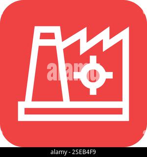 Factory Management Vector Icon Design Illustration Stock Vector