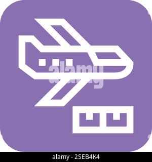 Air Freight Vector Icon Design Illustration Stock Vector