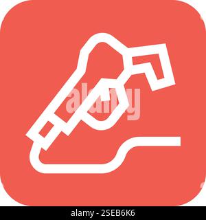 Fuel Nozzle Vector Icon Design Illustration Stock Vector