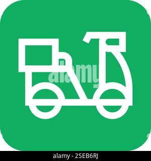 Delivery Bike Vector Icon Design Illustration Stock Vector