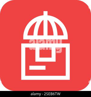 Parcel Protection Vector Icon Design Illustration Stock Vector
