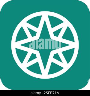 Compass Rose Vector Icon Design Illustration Stock Vector