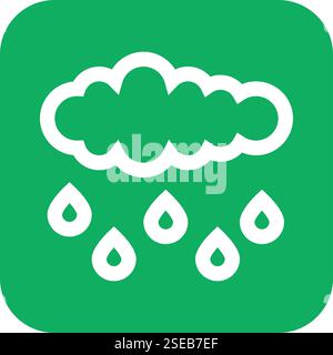 Acid Rain Vector Icon Design Illustration Stock Vector