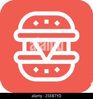 Cheese Burger Vector Icon Design Illustration Stock Vector