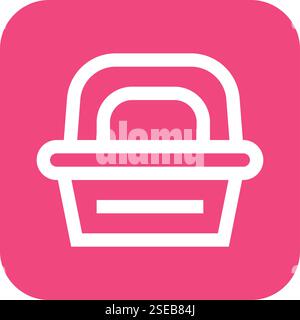 Lunch Box Vector Icon Design Illustration Stock Vector