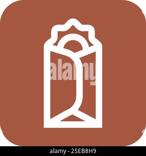 Burrito Vector Icon Design Illustration Stock Vector