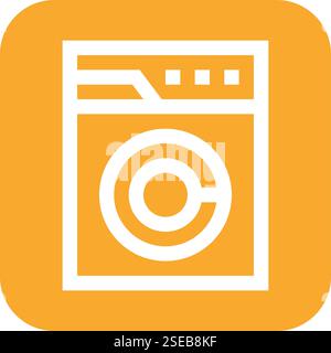 Washing machine Vector Icon Design Illustration Stock Vector