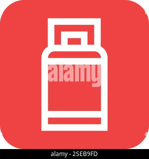 Tiffin Vector Icon Design Illustration Stock Vector