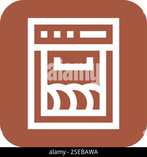 Dishwashing Vector Icon Design Illustration Stock Vector