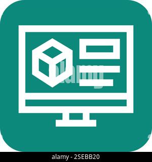 3d Modeling Vector Icon Design Illustration Stock Vector