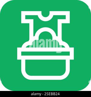 Washing clothes Vector Icon Design Illustration Stock Vector