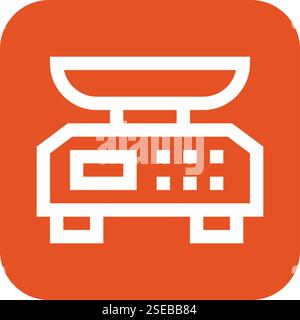 Weight Scale Vector Icon Design Illustration Stock Vector