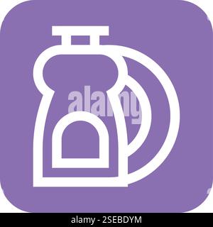 Dish washing Vector Icon Design Illustration Stock Vector