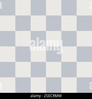 Classic tweed plaid style pattern. Geometric check tablecloth print in blue color. Blue checkered linen background Glen plaid for textile home design. Stock Vector