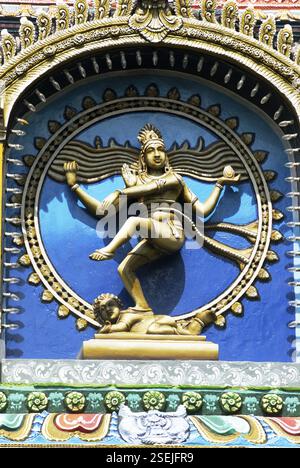 Nataraja lord Shiva performing Tandava cosmic dance colourfully painted ...