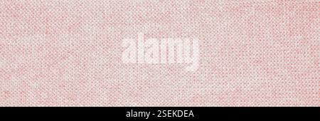 Close up texture of light pink woven fabric with a subtle pattern of evenly spaced tiny dots, providing a soft, neutral background ideal for design Stock Photo