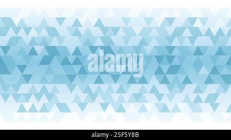 Geometric triangle pattern with a soft blue gradient, creating a modern and dynamic visual. Ideal for digital designs, presentations, branding. Stock Vector