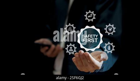 Occupational Safety Concepts Workplace Safety Rules and Standards First safety rule Stock Photo