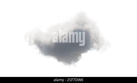Cloud isolated on white, soft fluffy cloud, 3d render Stock Photo