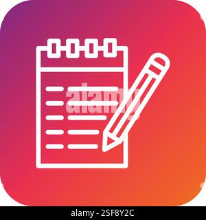 Notes Vector Icon Design Illustration Stock Vector