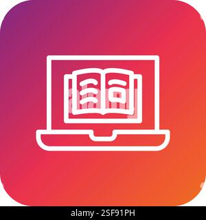 E-learning Vector Icon Design Illustration Stock Vector