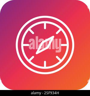 Compass Vector Icon Design Illustration Stock Vector