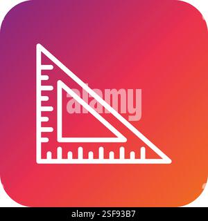Set Square Vector Icon Design Illustration Stock Vector